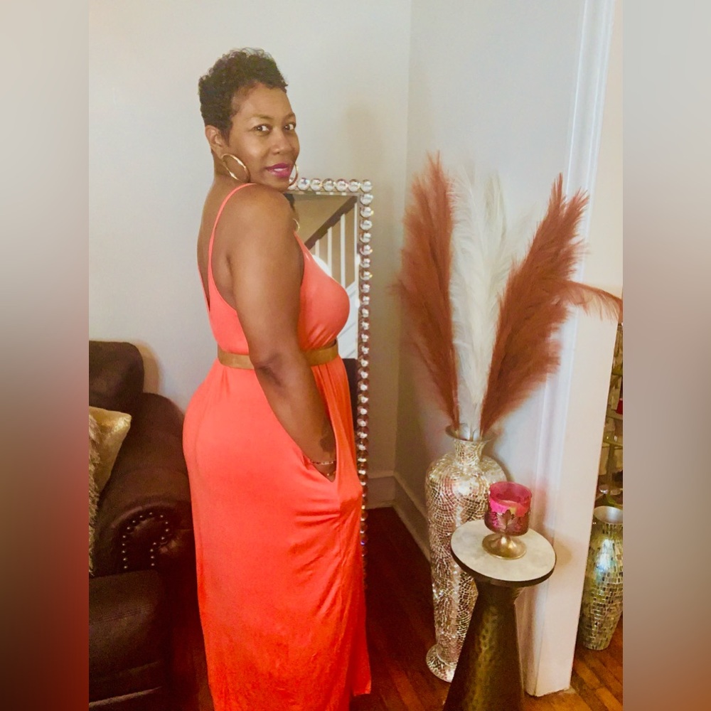 Coral Maxi Dress